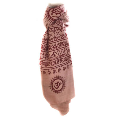 Om Mantra Scarf Rose Pink