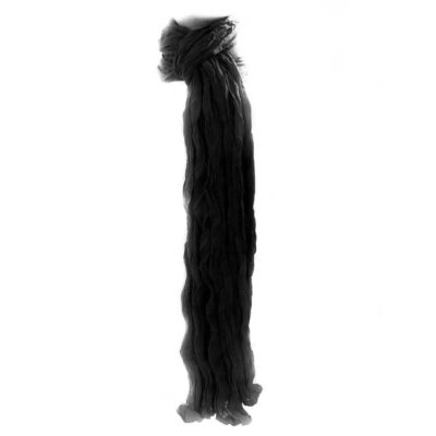 Indian Cotton Crinkle Scarf plain Black