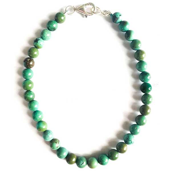 Turquoise Bracelet with smooth round stones