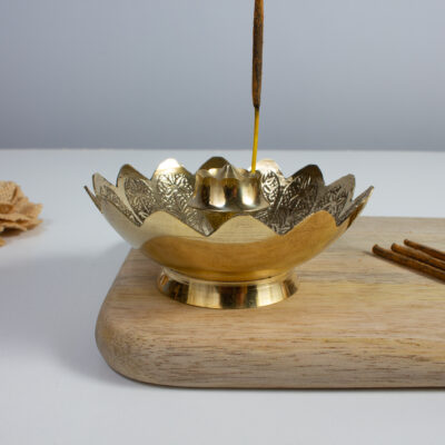 Hamsa hand metal incense holder