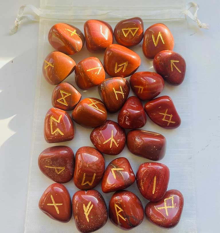 Red Jasper Rune Stones